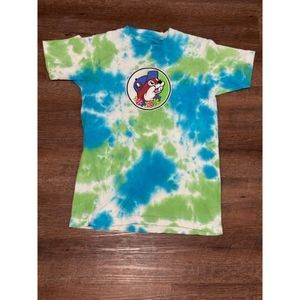 Buc'ees Hawaiian Tie-Dye Shirt Lei'd Back Men's Size Small Blue Green